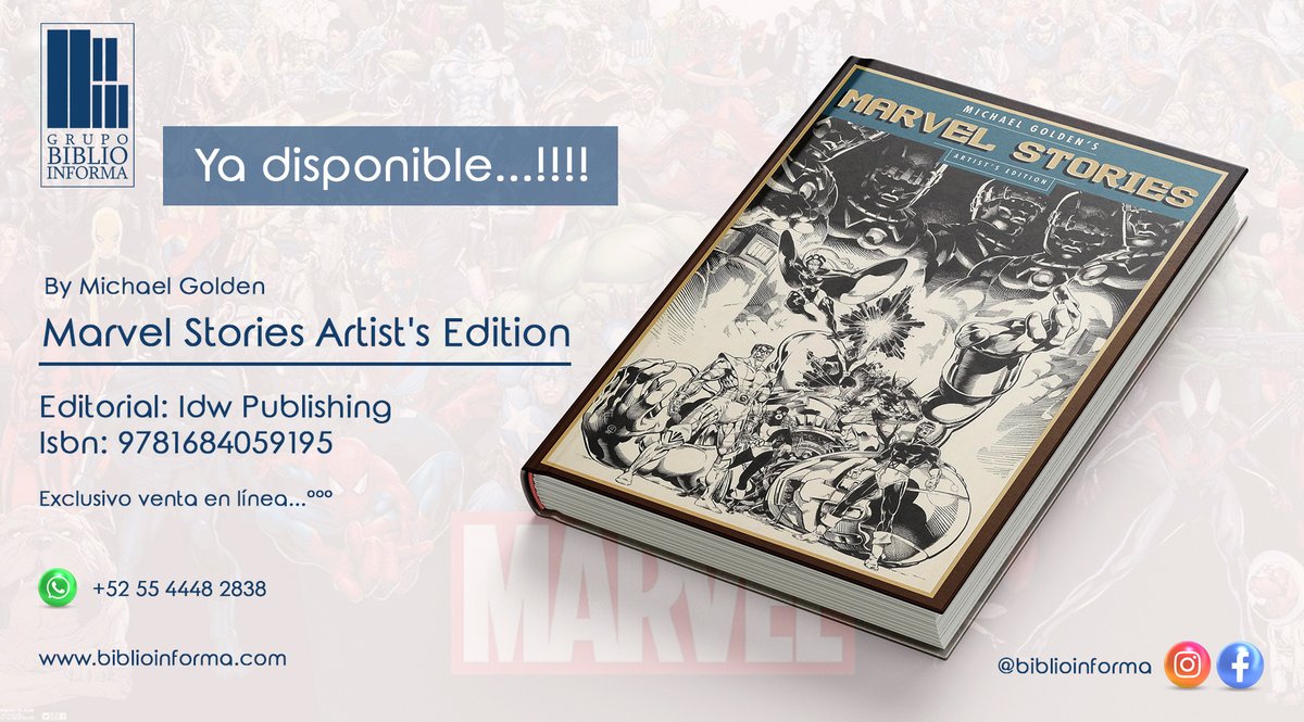 Biblioinforma's tweet photo. Ya tenemos disponible lo que tantos estaban esperando:
Marvel Stories Artist's Edition de Michael Golden
https://t.co/NvornsRBIH
#biblioinforma
#grupobiblioinforma
#mundomarvel https://t.co/VIBMnobtjm