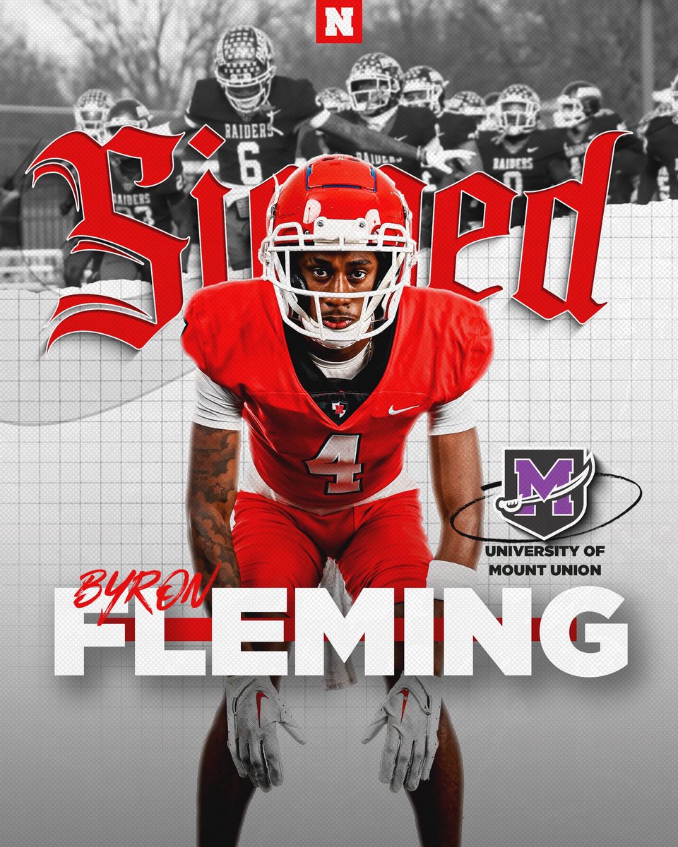 NFMHS_Football's tweet photo. First we have @ByronFleming239 a three year letterman for the Red Knights who is signed to @MountUnionFB of the OAC. Mount has been a dominate force in college football for decades and Byron is ready to go in and make an impact!! Good luck!! https://t.co/XrWWwuojeG