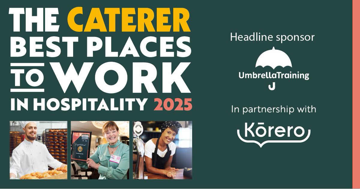 Caterertweets's tweet photo. Who has made the list? The Caterer reveals the Top 30 Best Places to Work in Hospitality 2025
➡️ https://t.co/DZDCJW5yIE
https://t.co/DZDCJW5yIE https://t.co/w98pMT6xjQ