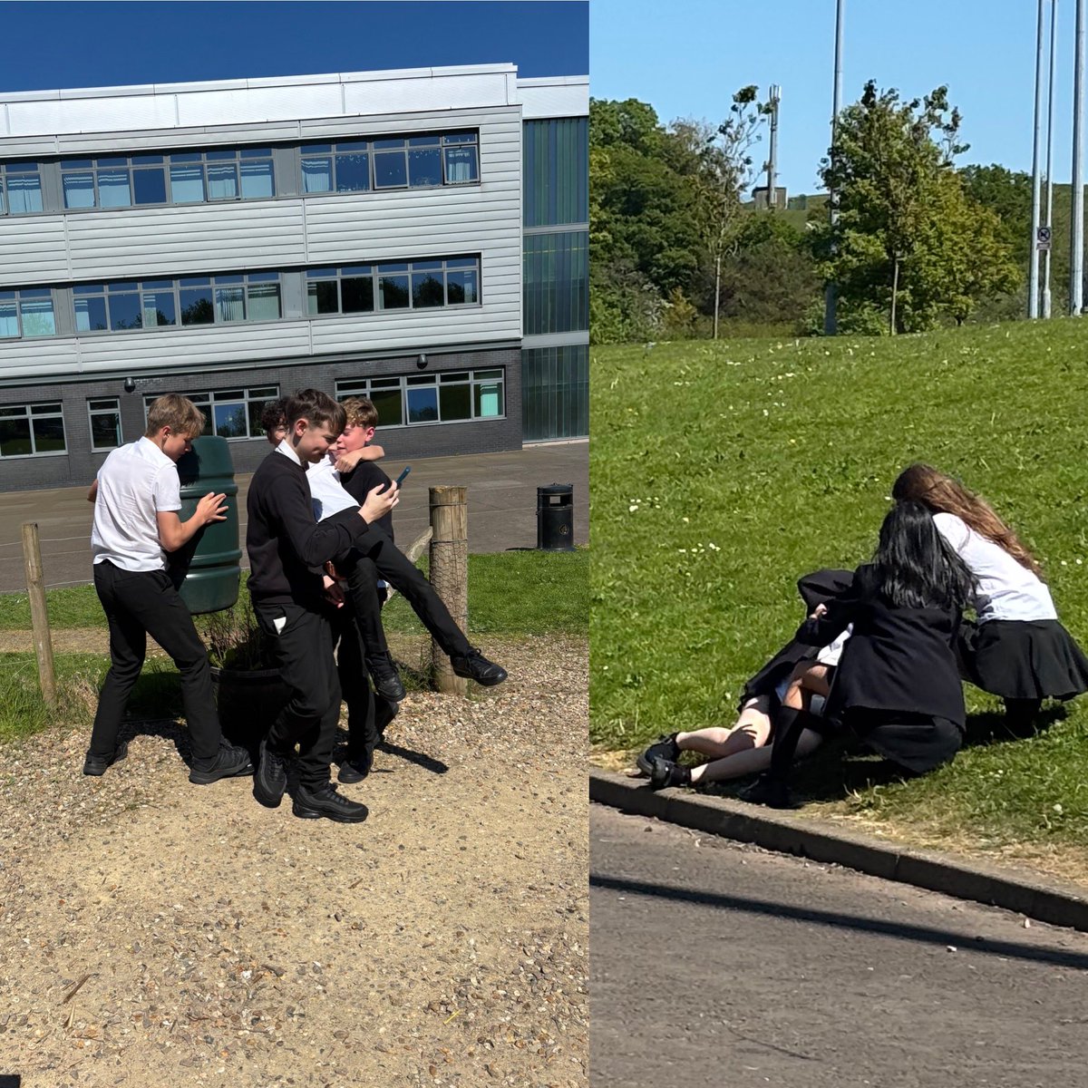 WilliamwoodHS's tweet photo. Some of our S1 and S2 French classes have been taking part in outdoor treasure hunts this week. Yesterday 2.9 did a selfie treasure hunt πΈ the first place prize of gaufres avec du chocolat went to Eilidh, Adn, Jessica and Dhia π§π«π·π« #WWHSModLangs https://t.co/L5scLRlO6y
