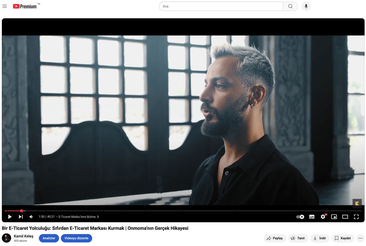 Bugüne kadar 100+ markaya danışmanlık verdim. Ama bu kez, eşimin girişimi için kamera karşısına geçtik.

Nereden başladık, nasıl karar verdik, neleri doğru yaptık — hepsini anlatıyorum.

Bir E-Ticaret Yolculuğu yayında.

youtu.be/tbOckq-y9Zg?si…