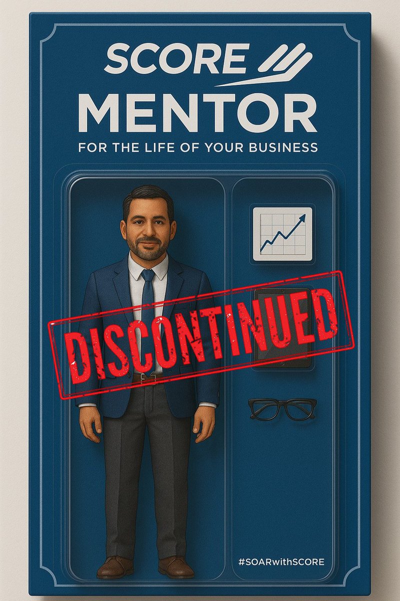 SCOREMentors's tweet photo. Last month, our SCORE action figures were a hit! But now? They're at risk of being discontinued. 🚫🚫🚫

SCORE has issued an urgent call for support following the proposed elimination of SCORE's federal funding in the President's FY26 Discretionary Budget Request. https://t.co/OF624Zq4S1
