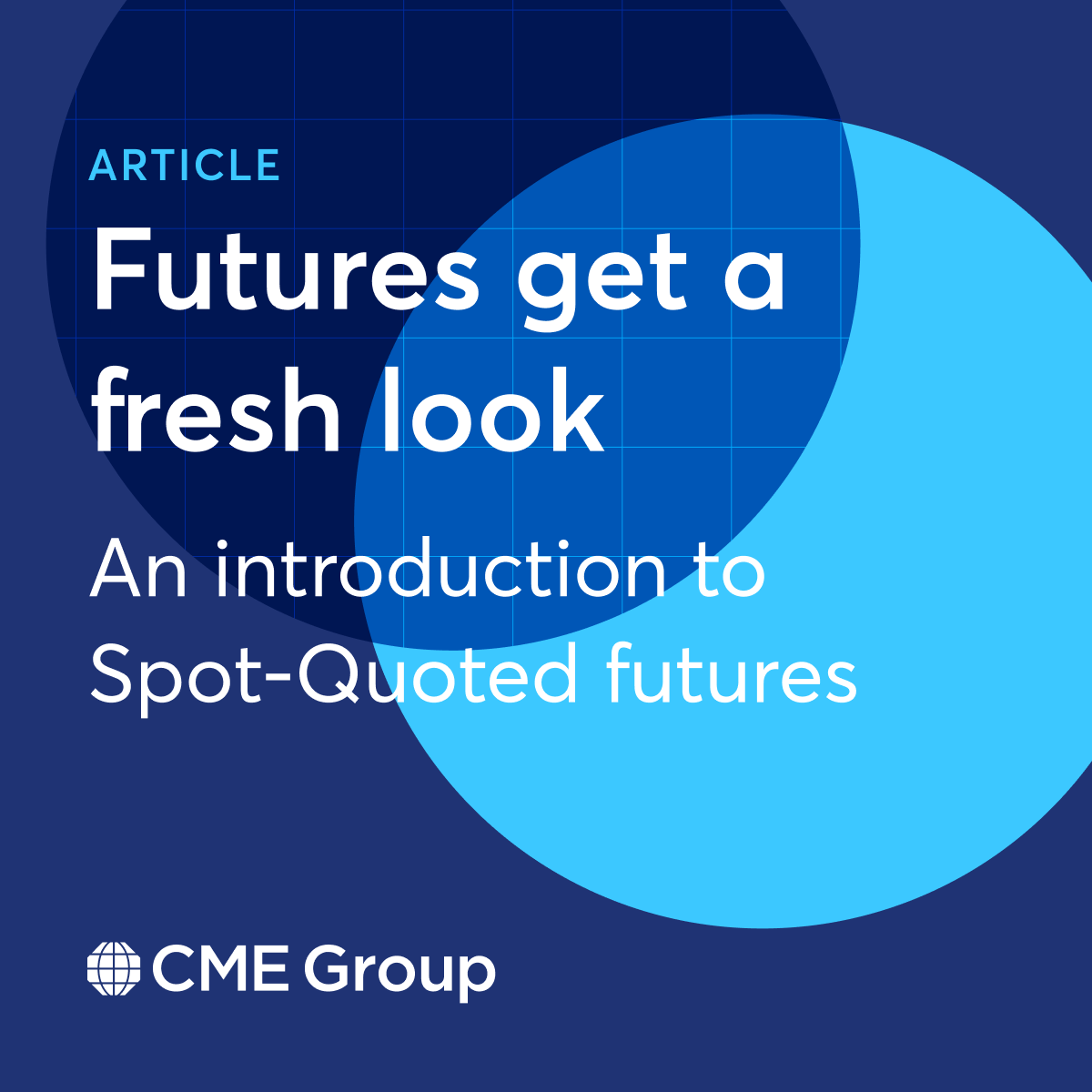 CMEGroup's tweet photo. Get ready for Spot-Quoted futures, arriving June 30, pending regulatory review. From intraday opportunities to longer tactical plays, spot your next move with six accessible equity and crypto contracts that allow you to trade at the spot price. 

Read our SQF guide ➡️ https://t.co/fipLpkF5EU