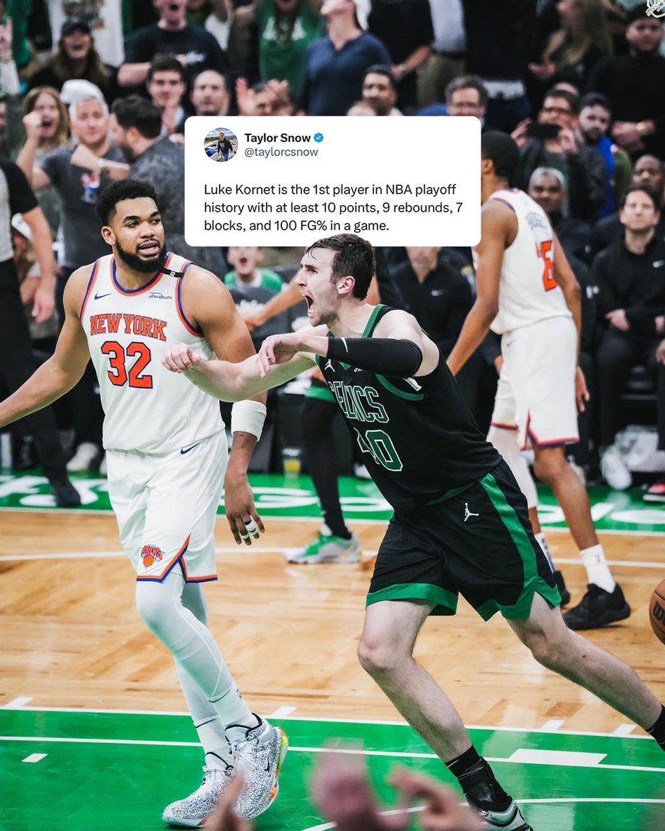 celtics's tweet photo. The Luke Kornet Game ©️ https://t.co/n1ixNAlLz3