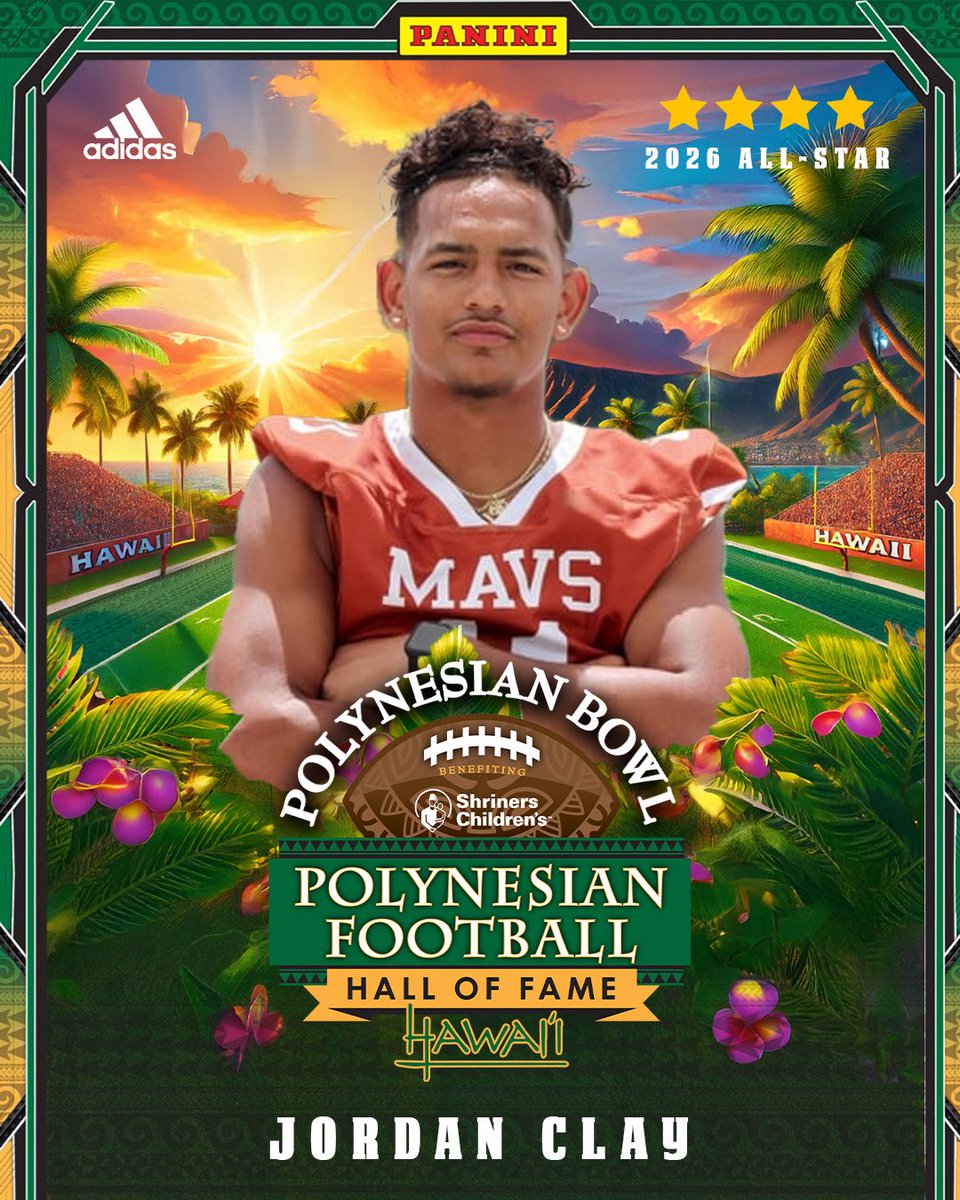 The Polynesian Bowl added another big-time player to the '26 roster when San Antonio (Texas) Madison WR Jordan Clay announced his commitment to this years game 247sports.com/article/247spo…