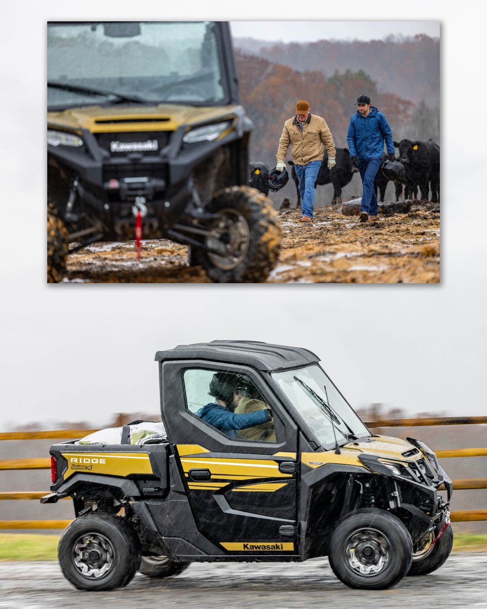 KawasakiUSA's tweet photo. Hard work doesn't have to be uncomfortable. The #RIDGE Limited HVAC was built with comfort in mind so that you can enjoy the #GoodTimes all year-round. #PeakPremiumPerformance #Kawasaki https://t.co/OpfMb169I8