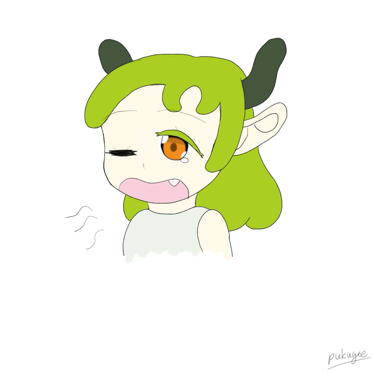 「本日の30分集中描きおおあくび 」|プクゴエのイラスト