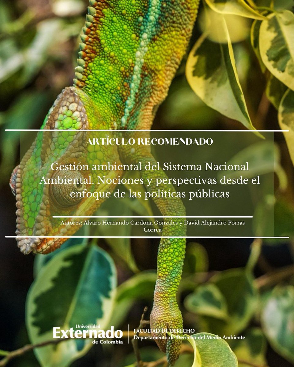 El Artículo Recomendado de la semana se titula “Gestión ambiental del Sistema Nacional Ambiental. Nociones y perspectivas desde el enfoque de las políticas públicas🌿”

medioambiente.uexternado.edu.co/gestion-ambien…

#medioambiente #uexternado #gestionambiental #SINA #politicapublica #accionambiental