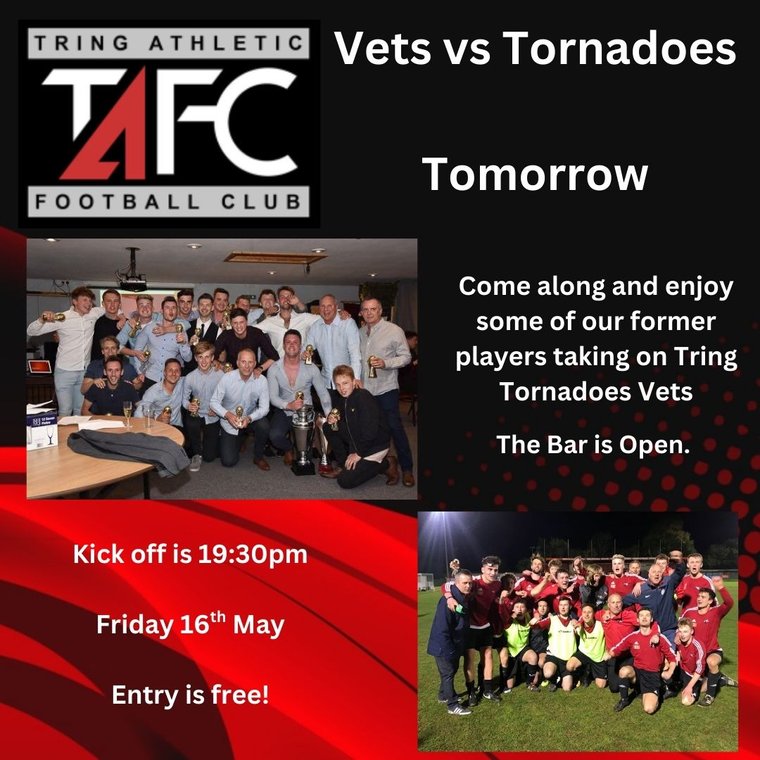 TAFC Vets vs Tornadoes Vets #Pitchero
tringathletic.co.uk/news/tafc-vets…
