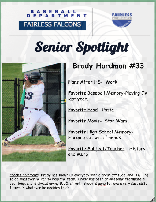 Senior Spotlight #1-Brady Hardman