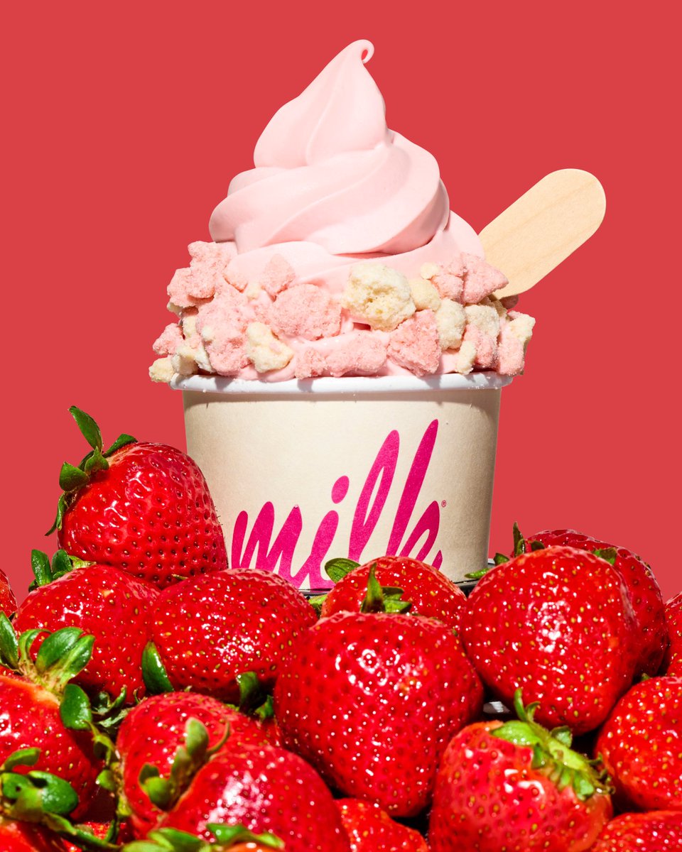 Drumroll please! ....

Our newest soft serve flavor is Strawberry Shortcake! 🍓🍓🍓 Come in to your local bakery and get it while you can!