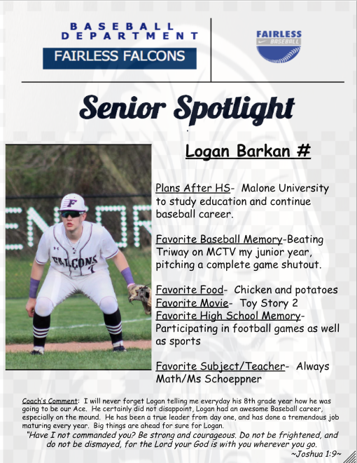 Senior Spotlight #2-Logan Barkan