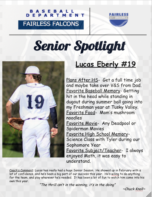Senior Spotlight #3-Lucas Eberly