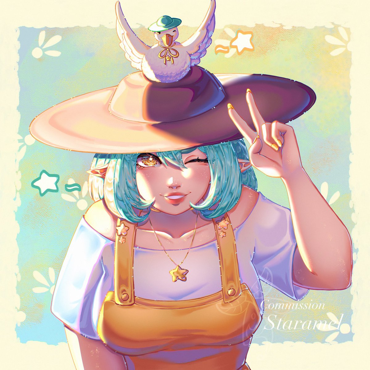 I finished my commission for <a href="/nerikaen/">Follow me on Bluesky @Nerikaen</a> !! Her model is so cute! I loved drawing her :3 

More commission info here!👇

vgen.co/Staramel or, just message me! 

#digitalart #ArtistOnX #commission #commisisonsopen