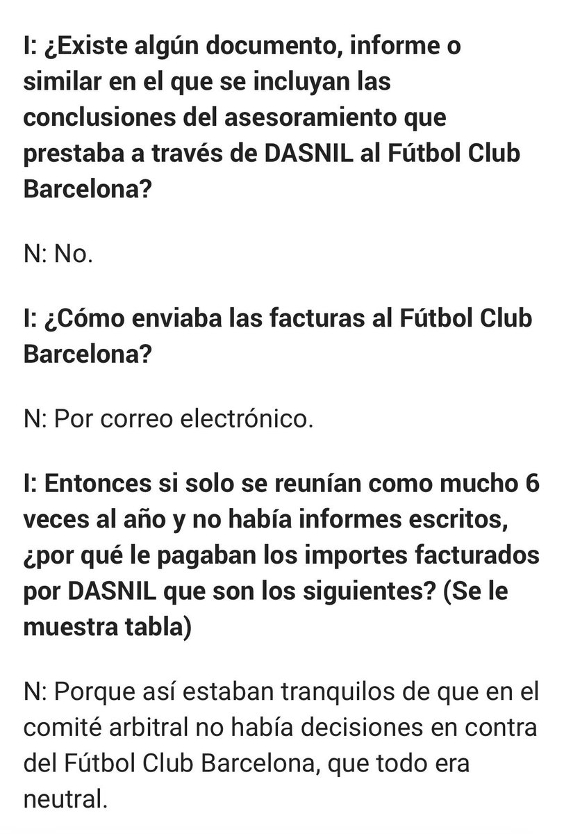 La declaración de Negreira a la Agencia Tributaria. De nada.