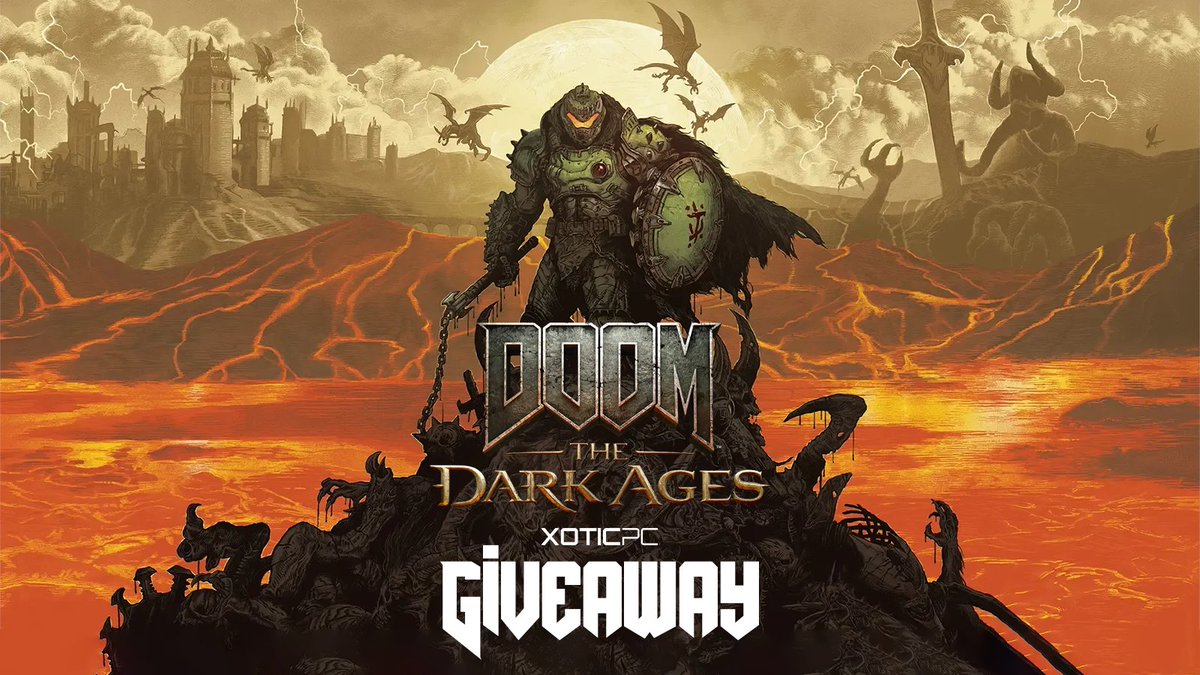 🚨GIVEAWAY🚨
The gates have opened. DOOM: The Dark Ages is coming—and it’s hungry.
Steel, fire, and unholy fury await those brave enough to face the legions. Want in? 🔥 This is your chance to win a copy and bring the pain.

To enter:
🪓 Follow <a href="/XoticPC/">XOTIC PC</a>
🪓 Like &amp; Share this post