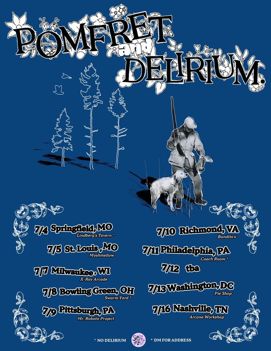 Hello everyone we are excited to announce our summer east coast run with <a href="/deliriumsux/">delirium.</a> brought to you by <a href="/save_thecat/">savethecattouring</a> ! We have never been this far from home so please come and see us so we don’t regret leaving beautiful Springfield Missouri…

Poster by: @ doseofpride on insta