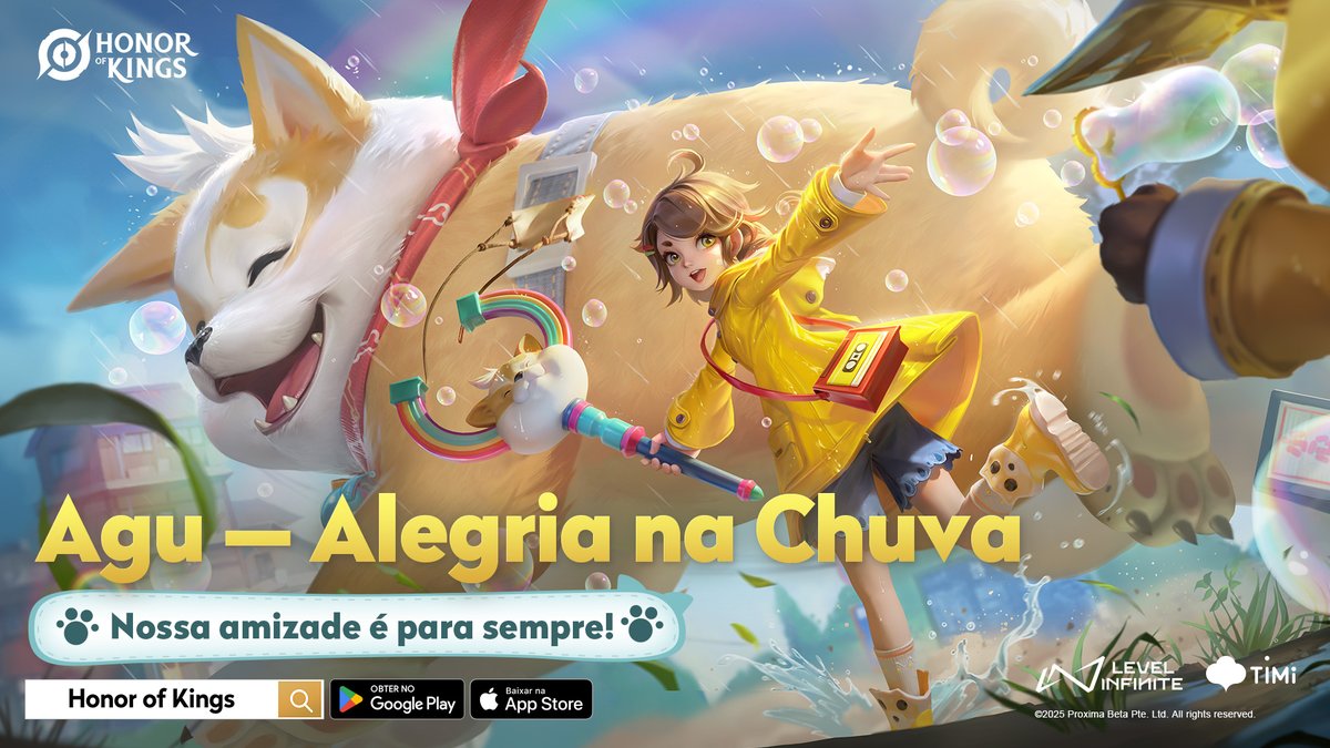 HoK_BR's tweet photo. 🔥 O Evento Alegria na Chuva está on!
💛 Junte pontos e desbloqueie o visual grátis!
#HonorofKings #HOK #NewSkin #Agudo #RainPlay #GreatestPerksUpdate https://t.co/AC44Qdz8Fb