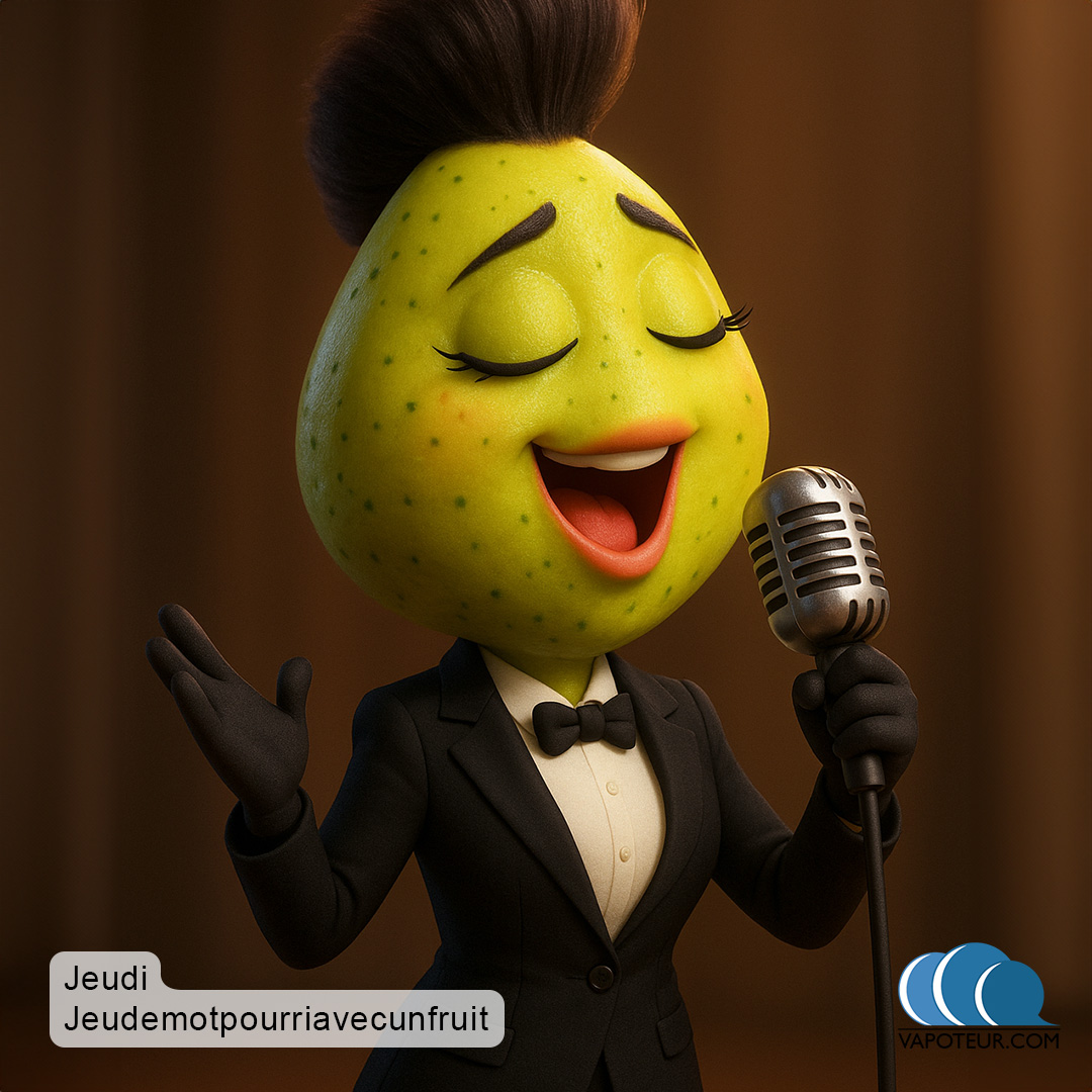 VapoteurC's tweet photo. C'est #Jeudi ! Et jeudi, c'est #jeudemotpourri avec un fruit.
Indice chez vous : une chanson des années 80

#vapoteur #vapeshop #fruits #vape #eliquidefruite #juice #vapejuice #eliquides #vapecommunity #jeudemotpourri #jeudemot https://t.co/g04Jfyrzee