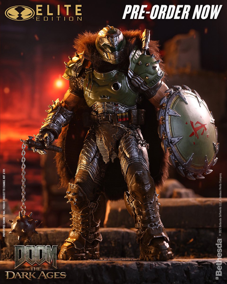 mcfarlanetoys's tweet photo. Introducing the MCFARLANE ELITE EDITION #1 action figure, DOOM SLAYER based on the DOOM: The Dark Ages video game. Available for pre-order NOW at select retailers! 
➡️ https://t.co/KorOlfDxOS

DOOM: The Dark Ages video game is available NOW!

#McFarlaneToys #DOOM @DOOM https://t.co/twkSXDGPDC