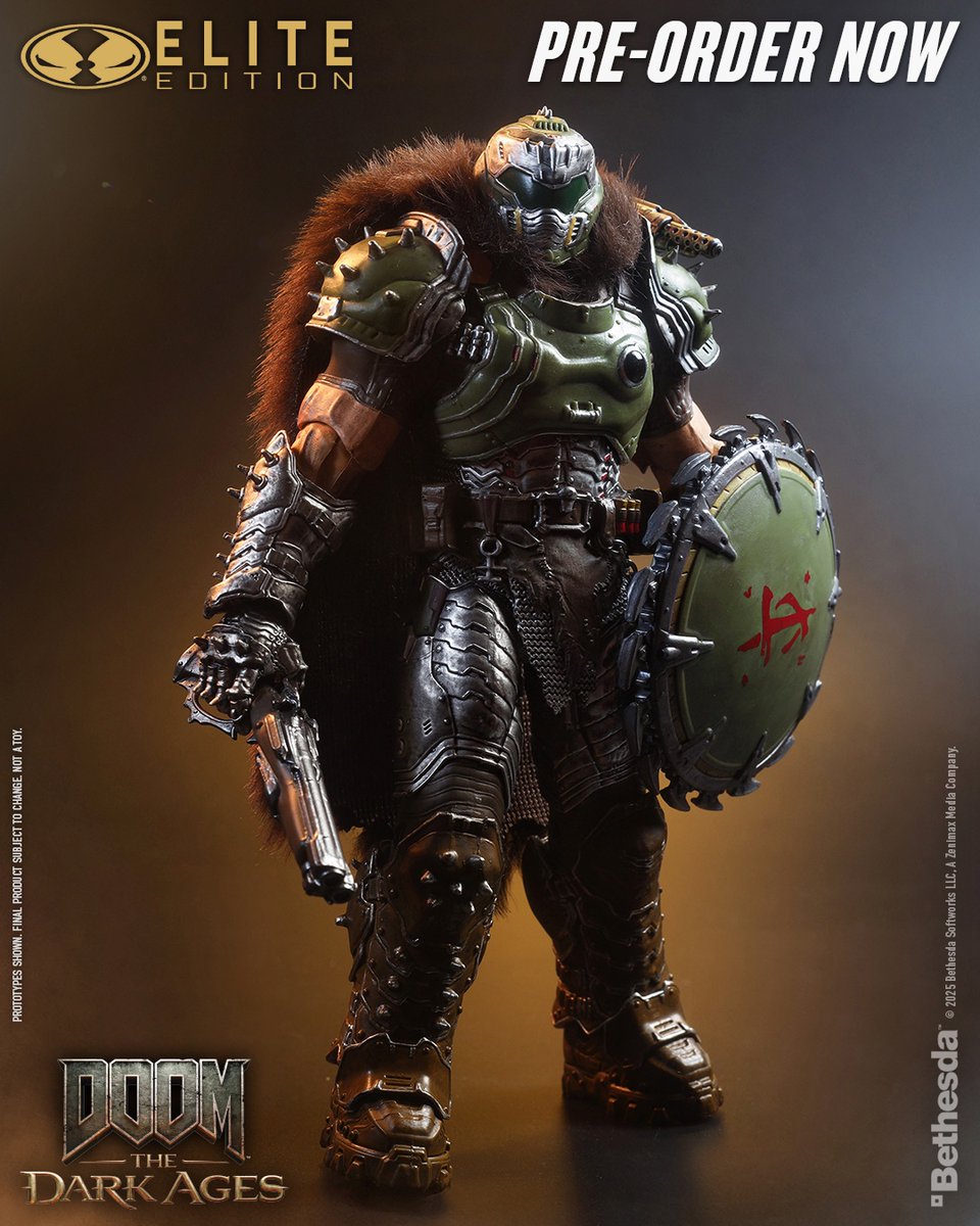 mcfarlanetoys's tweet photo. Introducing the MCFARLANE ELITE EDITION #1 action figure, DOOM SLAYER based on the DOOM: The Dark Ages video game. Available for pre-order NOW at select retailers! 
➡️ https://t.co/KorOlfDxOS

DOOM: The Dark Ages video game is available NOW!

#McFarlaneToys #DOOM @DOOM https://t.co/twkSXDGPDC