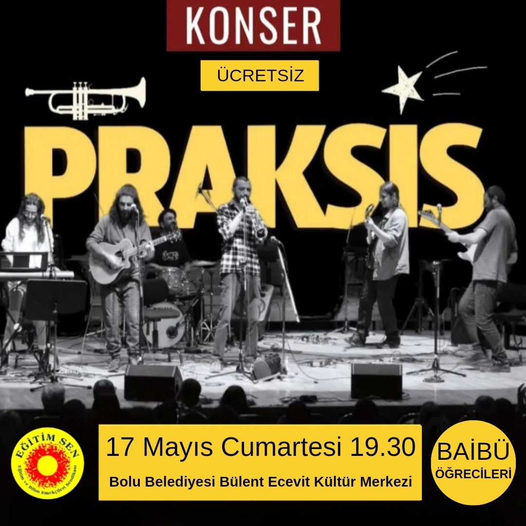 17 Mayıs Cumartesi akşamı şarkılarımızı söylemek için Bolu’ya geliyoruz. Bekleriz.