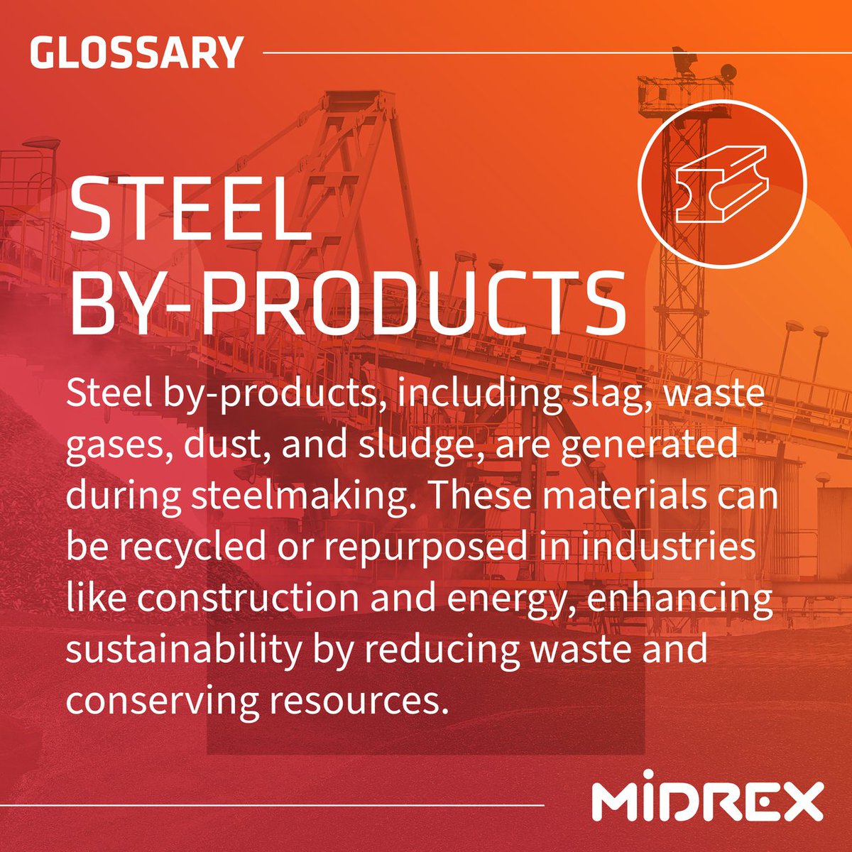 #Steelmaking produces valuable by-products that can be repurposed to reduce waste, conserve resources &amp; cut #emissions.

#Sustainability is all about smart resource use. What other ways can steel by-products be repurposed?
