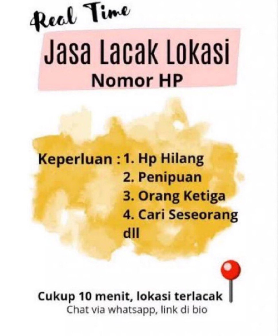 ● lacak lokasi orang
● lacak hp hilang by no hp / imei
● lacak penipu/scammer/tabrak lari/terror/revengeporn 
● sadap akun / hack akun / pulihkan akun
[ WA DI PROFIL 📌 ] 444

wa.me/6289611090882