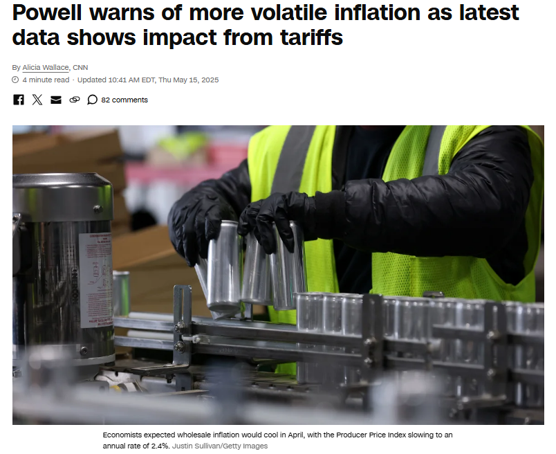 🚨 BREAKING : Jerome Powell avverte: i dazi potrebbero costringere la Fed a mantenere tassi d'interesse più alti nel lungo termine! 🚨🚨