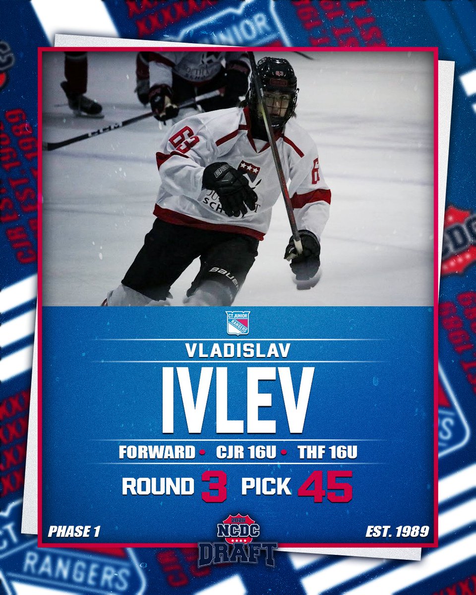 realmstanaway's tweet photo. 🚨NCDC DRAFT🚨

We are excited to announce we have selected Vladislav Ivlev with the 45th overall pick in Phase 1 of the NCDC Draft 🏒

Welcome Vladislav 🤝 https://t.co/ycM8yWKWNs