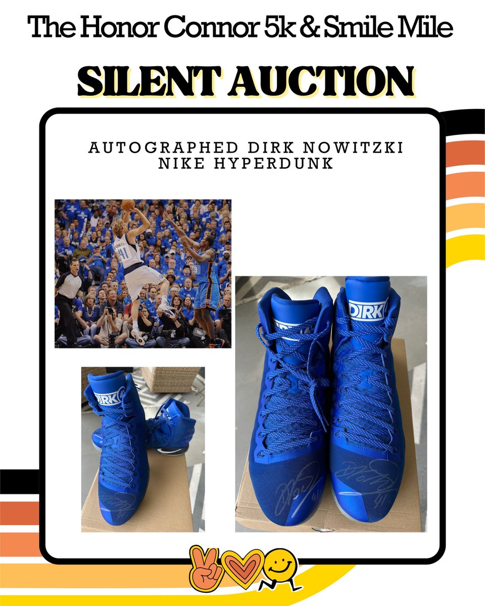 Lots of great stuff in the Honor Connor silent auction. Sign up, and bid now! The auction closes on race day!

#peaceloverun #ckg #dfw5k #honorconnorrunfastsmile
#HonorConnor2025 #irunismile #5ktexas #dfwruns #happiestraceintexas