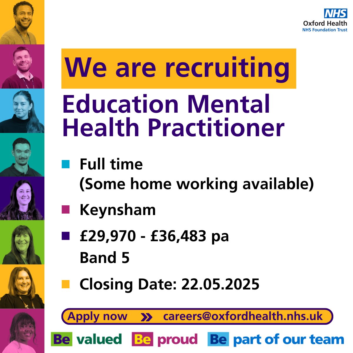 We’re looking for a qualified Education Mental Health Practitioner to join our Bath &amp; North East Somerset Mental Health Support Team.

💻 Apply: loom.ly/eHxOGiQ
📆 Closing date: 22.05.2025
📍 Bath &amp; North East Somerset (B&amp;NES)

#OneOHFT #WorkWithUs #NHSJobs #JoinOurTeam