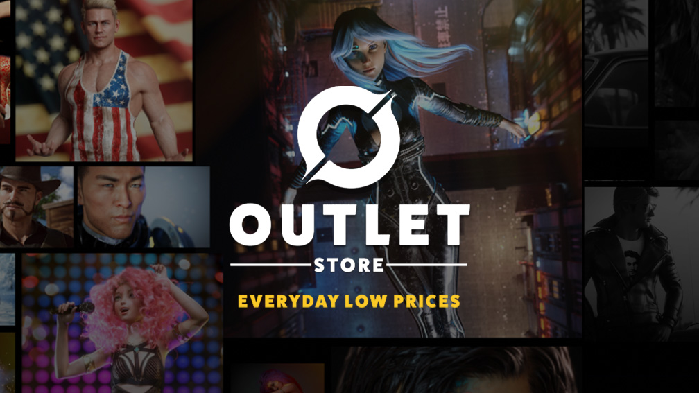 Introducing the Daz Outlet Store, your new destination for affordable 3D models, characters, and props. ⭐

Whether you’re just starting out or stretching your budget, you’ll find reliable, low-cost assets to keep your creativity moving.