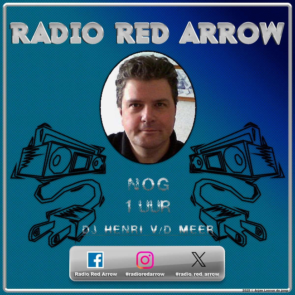radio_arrow_red's tweet photo. 🎧 Nog 1 uur: DJ Henri V/D Meer op Radio Red Arrow! 🎶

📻 Luister live op https://t.co/HFQoLeXQI1 en volg ons op Facebook, Instagram en X voor meer updates!

#RadioRedArrow #HenriVDMeer #LiveRadio https://t.co/bg4qF5vOWW