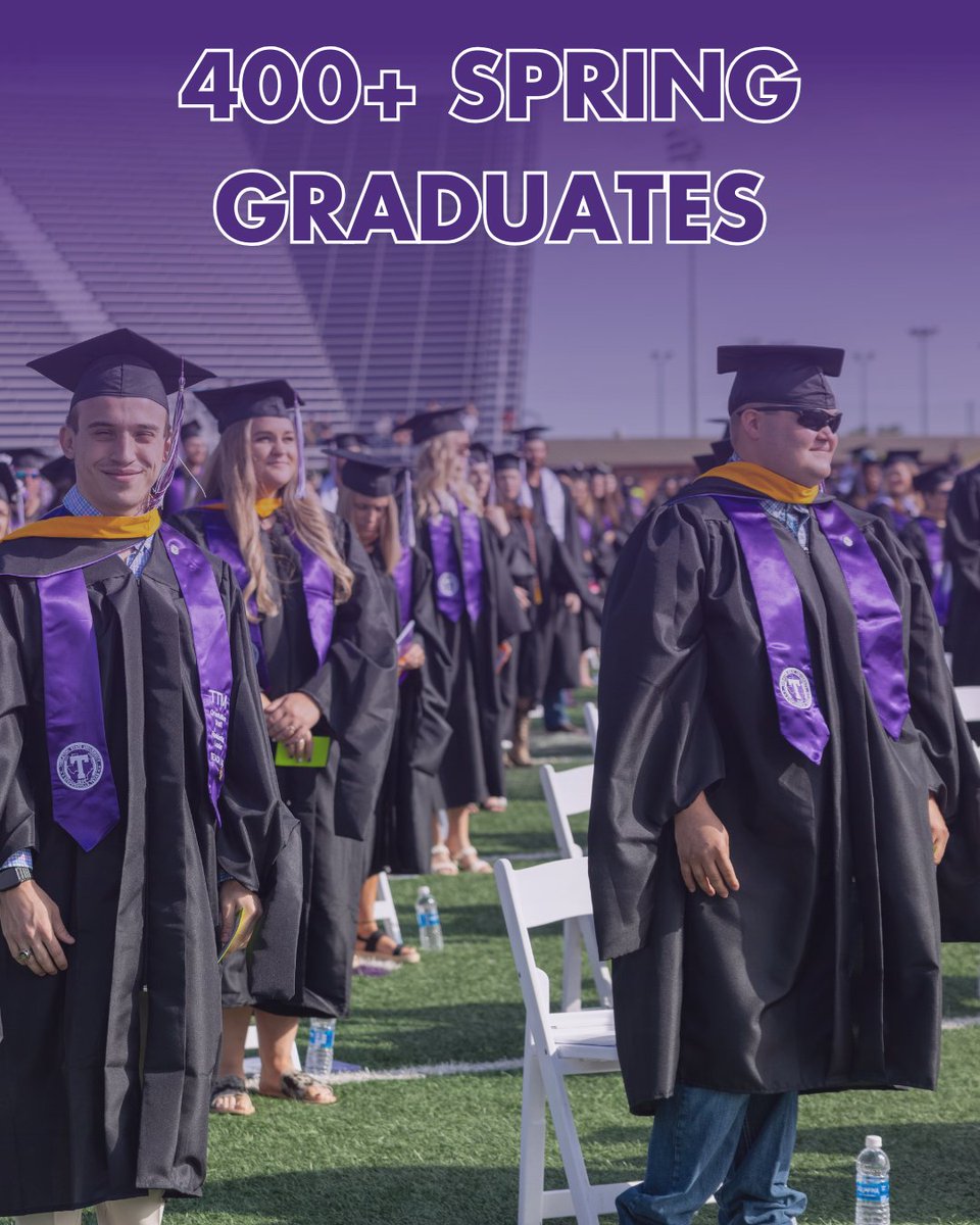 To every Texan tossing a cap this week: CONGRATULATIONS! 🎓💜 #tarletongradschool #tarletonstate #graduation