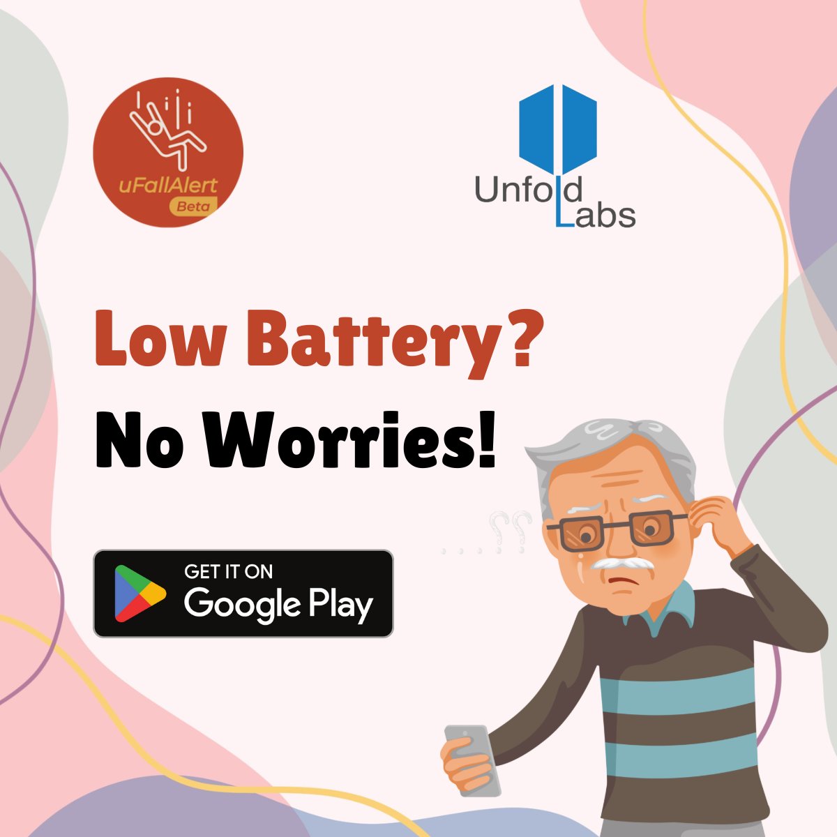 Low Battery? No Worries!
Your phone’s battery shouldn’t compromise your safety. With #uFallAlert, emergency contacts receive low battery alerts - so they always know when your device might power off.

Smart safety, smarter alerts! Try #uFallAlert now.

play.google.com/store/apps/det…