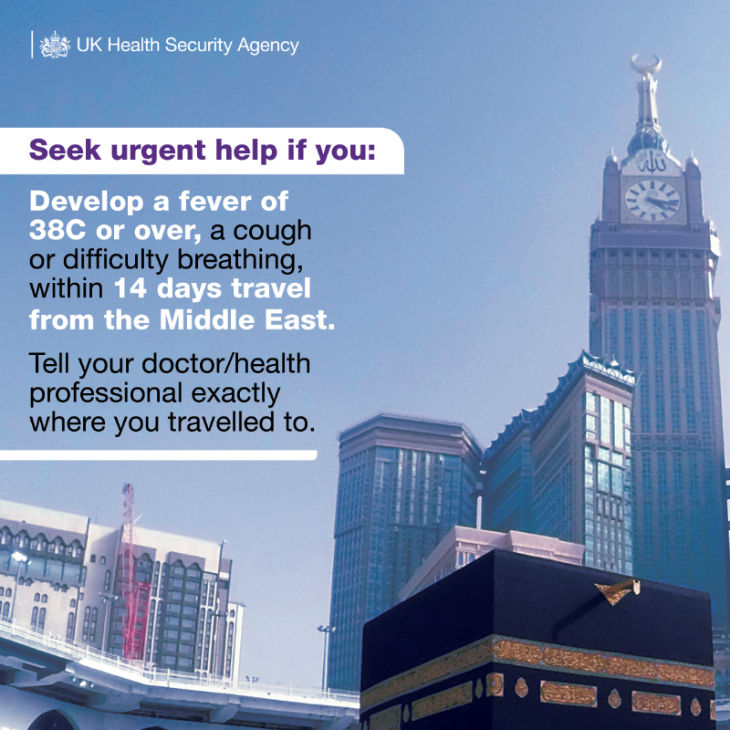 UKHSA's tweet photo. If you are travelling to Saudi Arabia for #Hajj or #Umrah, check the latest advice on the  Travel Health Pro website well in advance 🕋