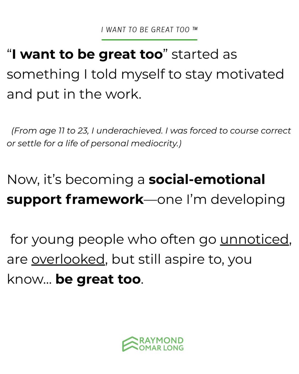 raymondomarlong's tweet photo. “I want to be great too” was once something I whispered to keep myself going.
Now, it’s becoming a framework—for the students we miss.
The ones who are quiet. Respectful. And often overlooked.

Let’s change that.

 #EmotionalSupportMatters https://t.co/4RCBPunVY5
