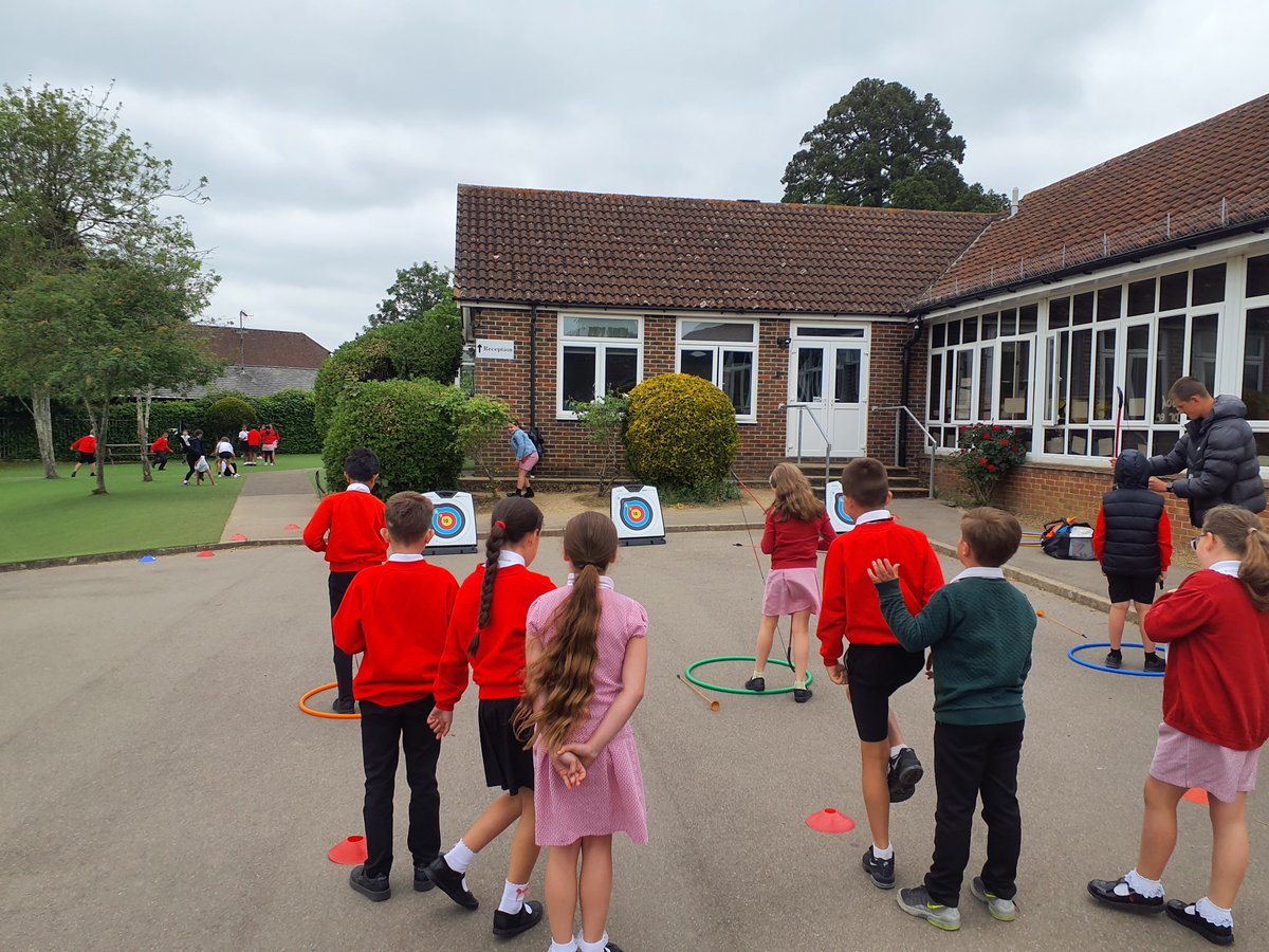 Lunchtime was extra fun today — we had archery on the school playground! 🎯 I wonder what exciting activities will be waiting for the children at lunchtime tomorrow?😃  #abridgetosuccess