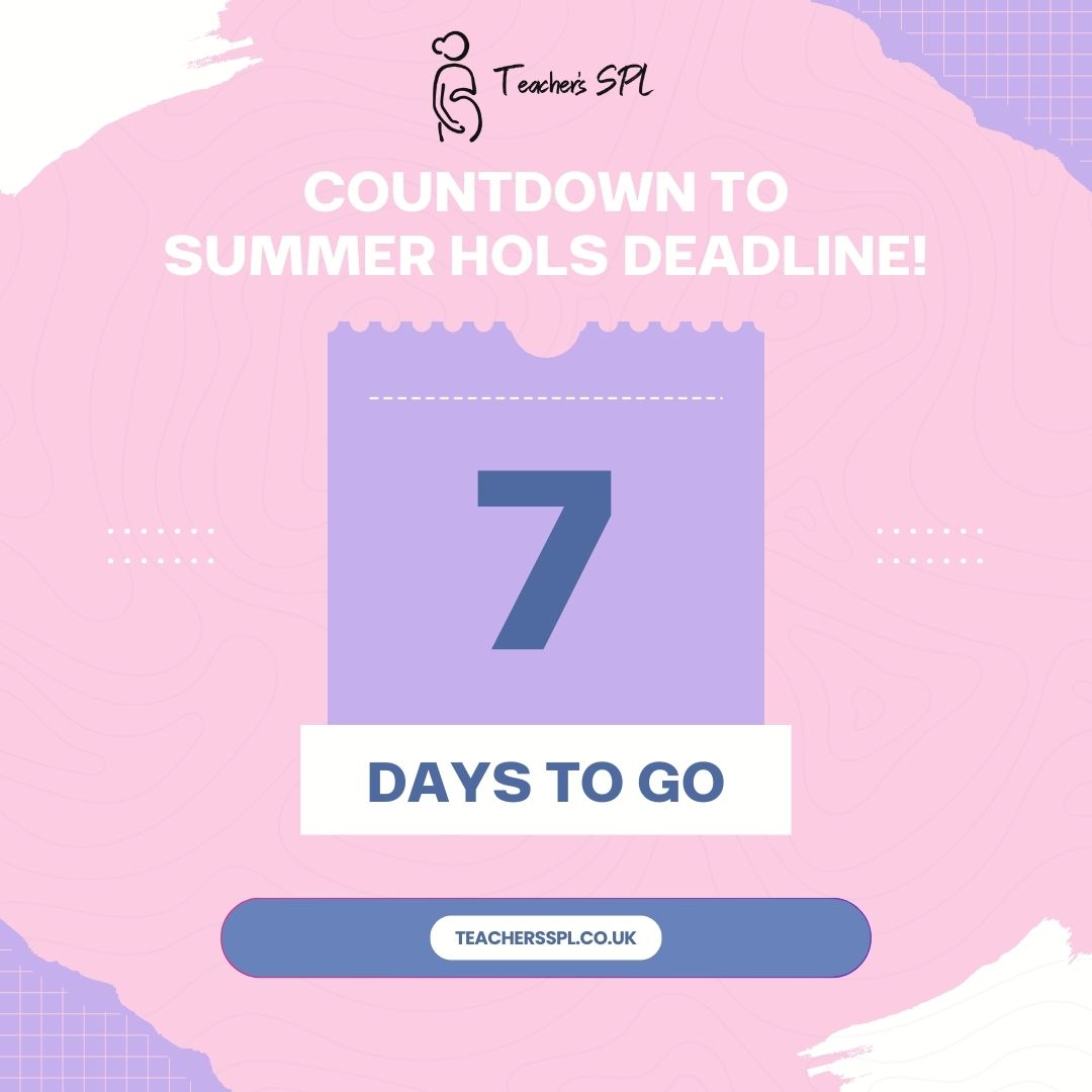 TeachersSPL's tweet image. Teachers currently on maternity leave: if you want to be paid in full for the holidays, you need to send your SPL application to school as soon as possible. Sign up to our urgent service today to ensure your paperwork is done in time! teachersspl.co.uk