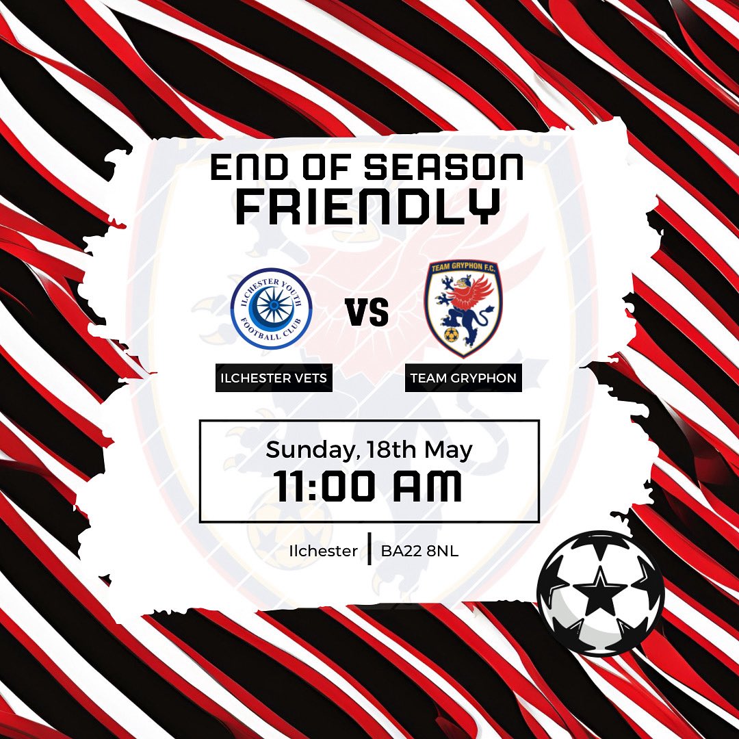 • Friendly •

A squad with first team, some reserves and maybe even some players for the near future are off to play Ilchester Vets on Sunday and finish the season on the grass 

See you there <a href="/TimLanc51323800/">Tim Lancaster</a> ?😜

#TG
#OneClub
#grassrootsfootball
#Friendly