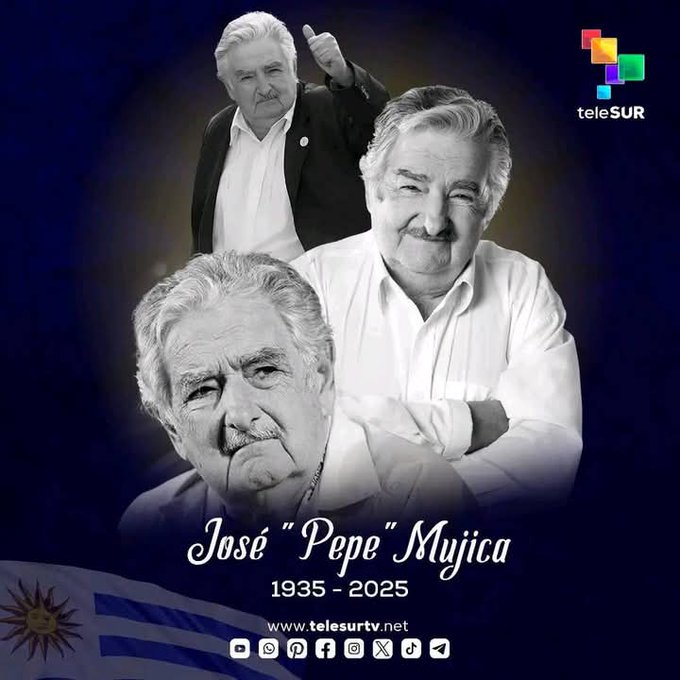 DunieskyRobaina's tweet photo. Falleció José Pepe Mujica, un líder, un hombre que trasciende los tiempos por su humildad, por su apego al pueblo. Descansa en paz querido amigo de #Cuba 🇨🇺 América Latina esta de luto #LatirAvileño #CiegodeAvila https://t.co/nyAuoc0YM8