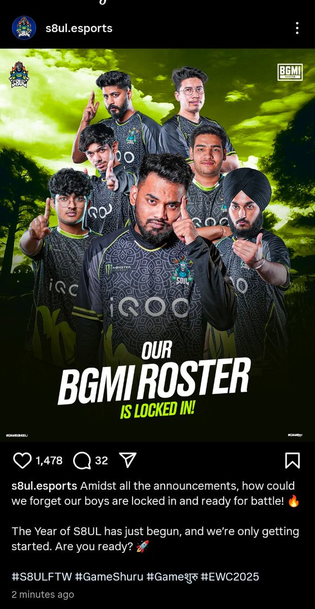 🚨 S8UL ANNOUNCED THEIR PUBGM ROSTER FOR EWC 🚀🔥