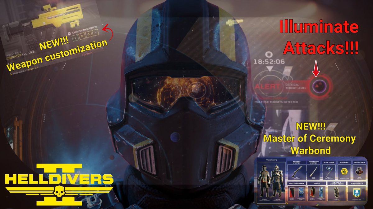 buggie_410's tweet image. 🚨 HELLDIVERS, IT&apos;S HERE! 🚨
The update we&apos;ve all been waiting for has landed.
🆕 New gear. New enemies. More FREEDOM.
🪂 Time to drop in and LIBERATE.
🔧 Patch notes live now.
FOR SUPER EARTH! 🌍
#Helldivers #PatchUpdate #FreedomNeverSleeps