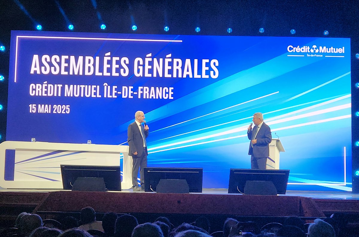 Daniel Baal (@baaldaniel) on Twitter photo Au <a href="/MogadorTheatre/">Théâtre Mogador</a>, René Carel, Président du <a href="/CreditMutuel/">Crédit Mutuel</a> Île-de-France, et Patrice Gluck, Directeur Général, saluent les 1 200 participants des Assemblées Générales de la Fédération et de la Caisse Régionale. Au <a href="/MogadorTheatre/">Théâtre Mogador</a>, René Carel, Président du <a href="/CreditMutuel/">Crédit Mutuel</a> Île-de-France, et Patrice Gluck, Directeur Général, saluent les 1 200 participants des Assemblées Générales de la Fédération et de la Caisse Régionale.