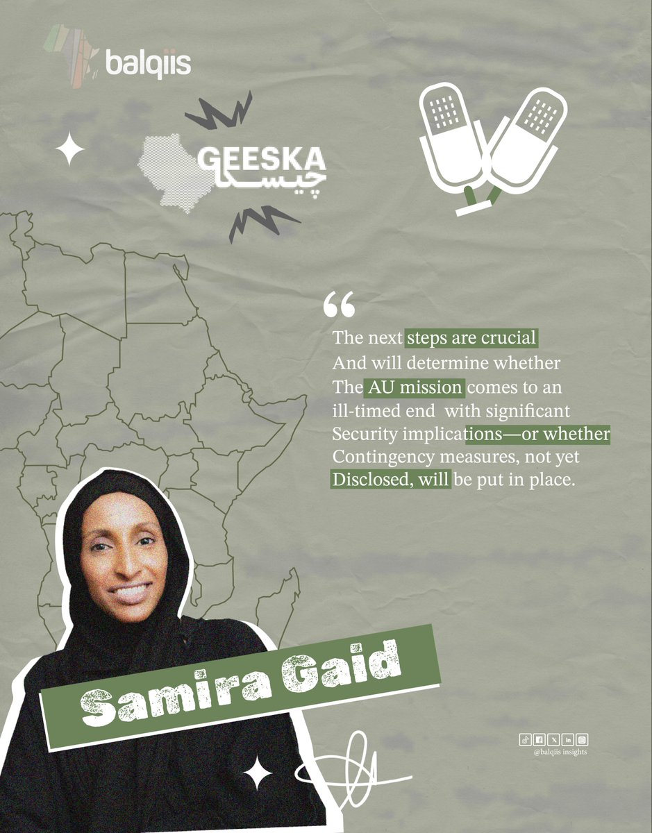 Balqiis Insights (@balqiisinsights) on Twitter photo 🎙️ <a href="/Geeskaplatform/">Geeska - چيسكا</a> Interview with <a href="/SeraGaid/">Samira Gaid</a>
“Mogadishu isn’t the risk — its peripheries are.”
Our Founding Director at <a href="/BalqiisInsights/">Balqiis Insights</a> , <a href="/SeraGaid/">Samira Gaid</a> , offers sharp insight into Somalia’s shifting insecurity — and why focus must turn to the outskirts.
🔗 Read the full 🎙️ <a href="/Geeskaplatform/">Geeska - چيسكا</a> Interview with <a href="/SeraGaid/">Samira Gaid</a>
“Mogadishu isn’t the risk — its peripheries are.”
Our Founding Director at <a href="/BalqiisInsights/">Balqiis Insights</a> , <a href="/SeraGaid/">Samira Gaid</a> , offers sharp insight into Somalia’s shifting insecurity — and why focus must turn to the outskirts.
🔗 Read the full