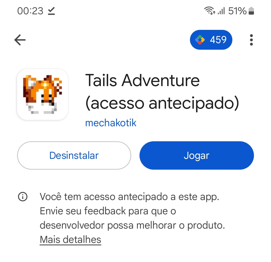 FlipeArt2's tweet image. I just found this Tails Adventure port for android on play store that i didn&apos;t saw anyone talking about??? Like its not even emulated its an actual NATIVE port