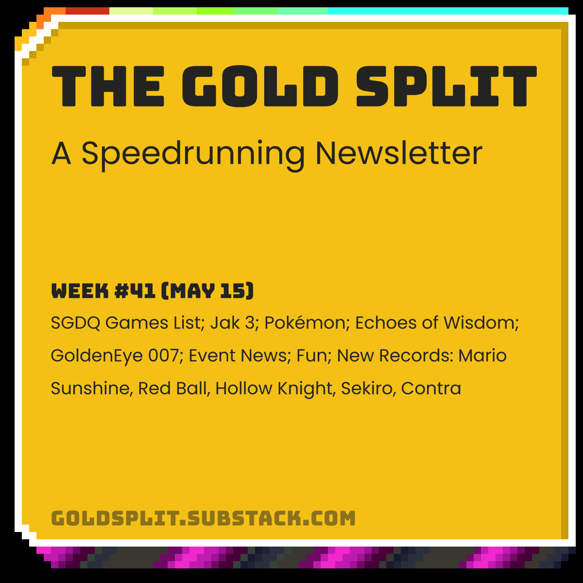 The Gold Split - A Speedrunning Newsletter tweet media