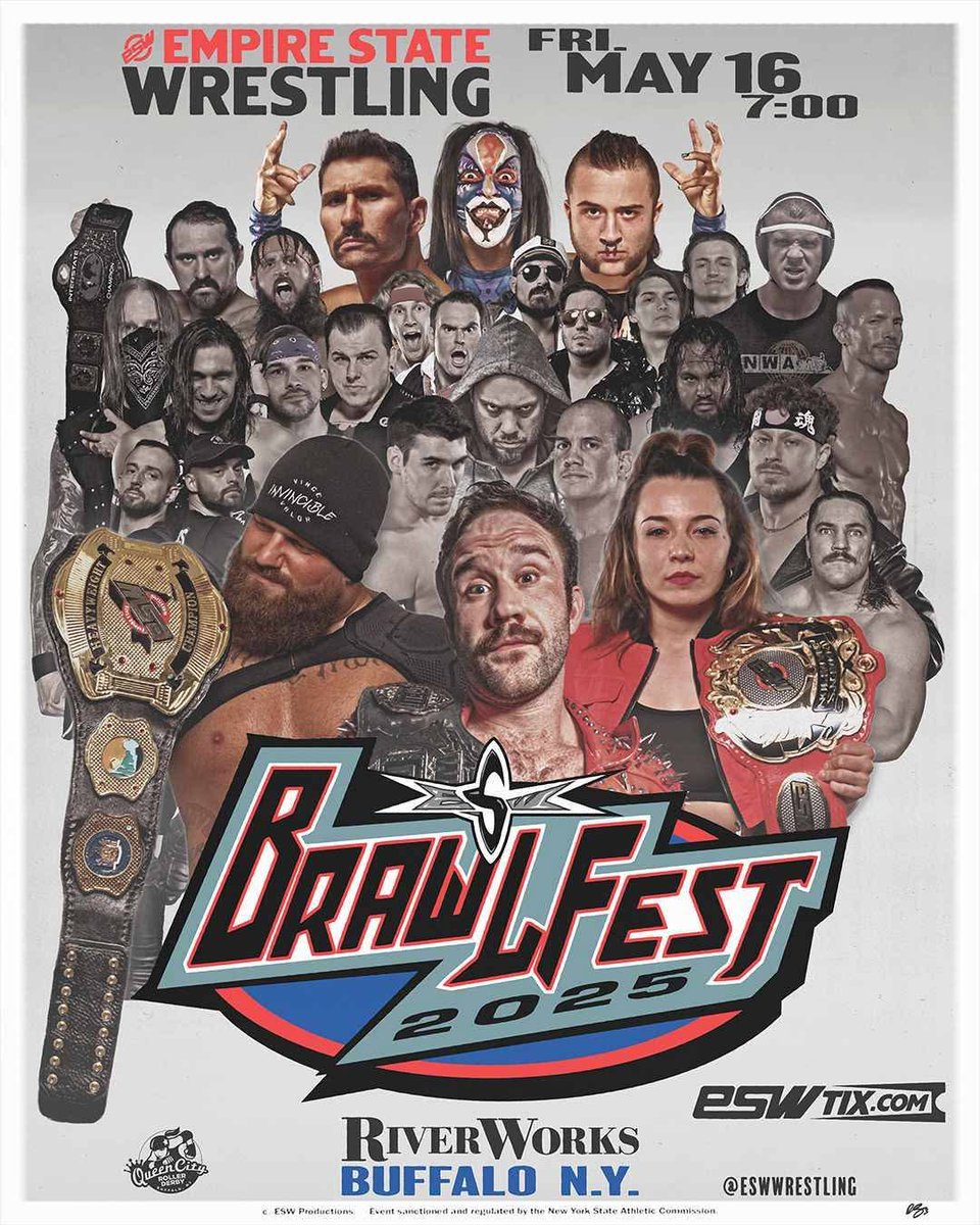 Chris Gullo (@chrisgullo) on Twitter photo <a href="/ESWWrestling/">Empire State Wrestling</a> Brawlfest Tomorrow night at <a href="/RiverWorksBFLO/">Buffalo RiverWorks</a> 7pm feat.
<a href="/EFFYlives/">EFFY!</a> <a href="/MostMarketable/">Richard Holliday</a> <a href="/VinceValor31/">Vince Valor</a> <a href="/Atticus_Cogar/">Atticus Cogar</a> <a href="/Channing_Decker/">MR. HARDCORE</a> <a href="/holidead/">Holidead</a> <a href="/CourageousCM/">Christina Marie</a> <a href="/sladewrestler/">Spencer Slade</a> <a href="/jay_freddie/">Jay Freddie • ジェイ・フレッディ</a> @bigleagueJMcC <a href="/JamesSayga/">James Sayga</a> <a href="/zachnystrompro/">Zach Nystrom🪓</a> <a href="/favorite4cast/">cloudy</a> <a href="/IceboxAndo/">Nick Ando</a> and more!!! <a href="/ESWWrestling/">Empire State Wrestling</a> Brawlfest Tomorrow night at <a href="/RiverWorksBFLO/">Buffalo RiverWorks</a> 7pm feat.
<a href="/EFFYlives/">EFFY!</a> <a href="/MostMarketable/">Richard Holliday</a> <a href="/VinceValor31/">Vince Valor</a> <a href="/Atticus_Cogar/">Atticus Cogar</a> <a href="/Channing_Decker/">MR. HARDCORE</a> <a href="/holidead/">Holidead</a> <a href="/CourageousCM/">Christina Marie</a> <a href="/sladewrestler/">Spencer Slade</a> <a href="/jay_freddie/">Jay Freddie • ジェイ・フレッディ</a> @bigleagueJMcC <a href="/JamesSayga/">James Sayga</a> <a href="/zachnystrompro/">Zach Nystrom🪓</a> <a href="/favorite4cast/">cloudy</a> <a href="/IceboxAndo/">Nick Ando</a> and more!!!