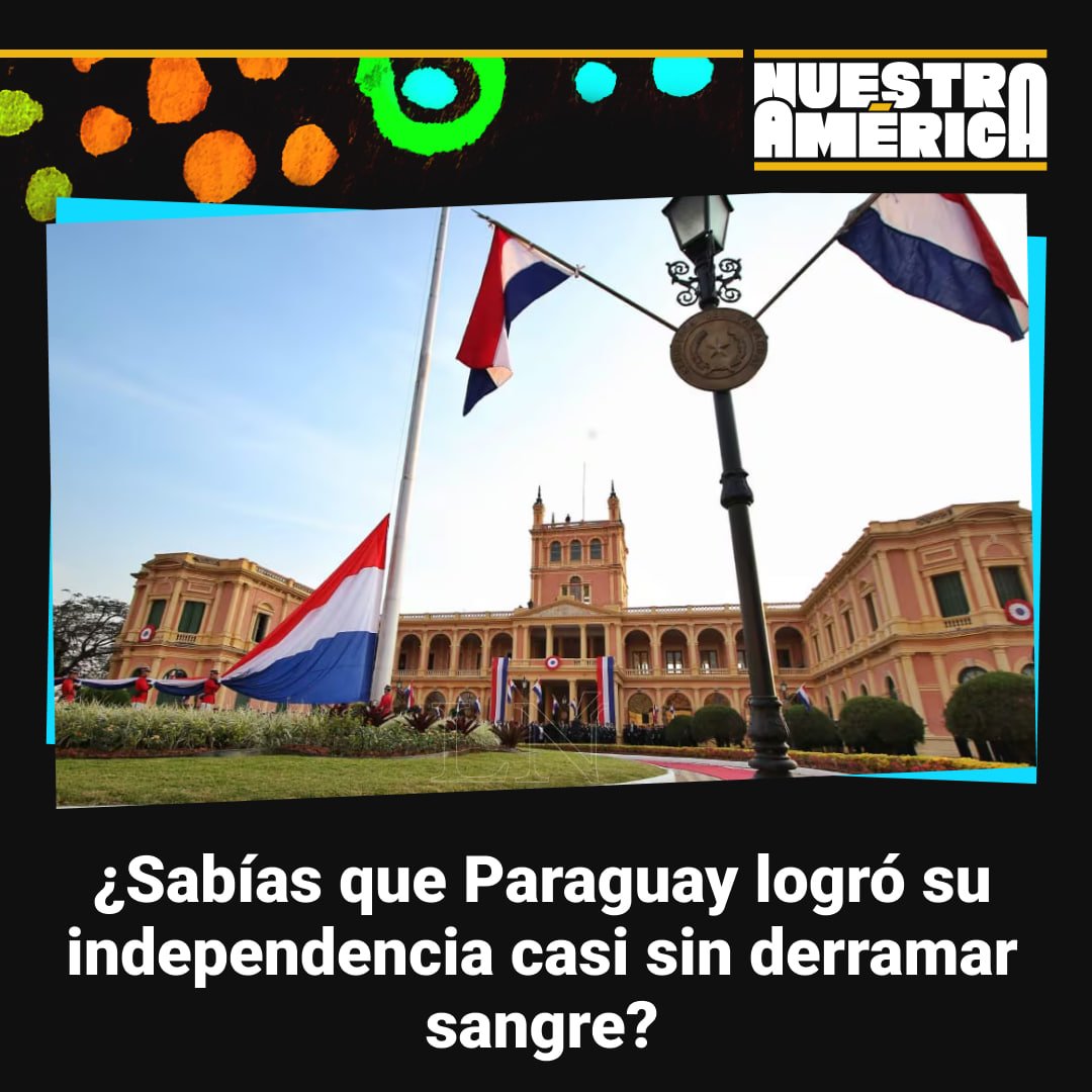 A diferencia de otras gestas libertadoras marcadas por batallas sangrientas y figuras militares imponentes, la independencia del Paraguay fue un proceso relativamente pacífico y muy peculiar.

Más detalles aqui: t.me/AmericaNuestra…